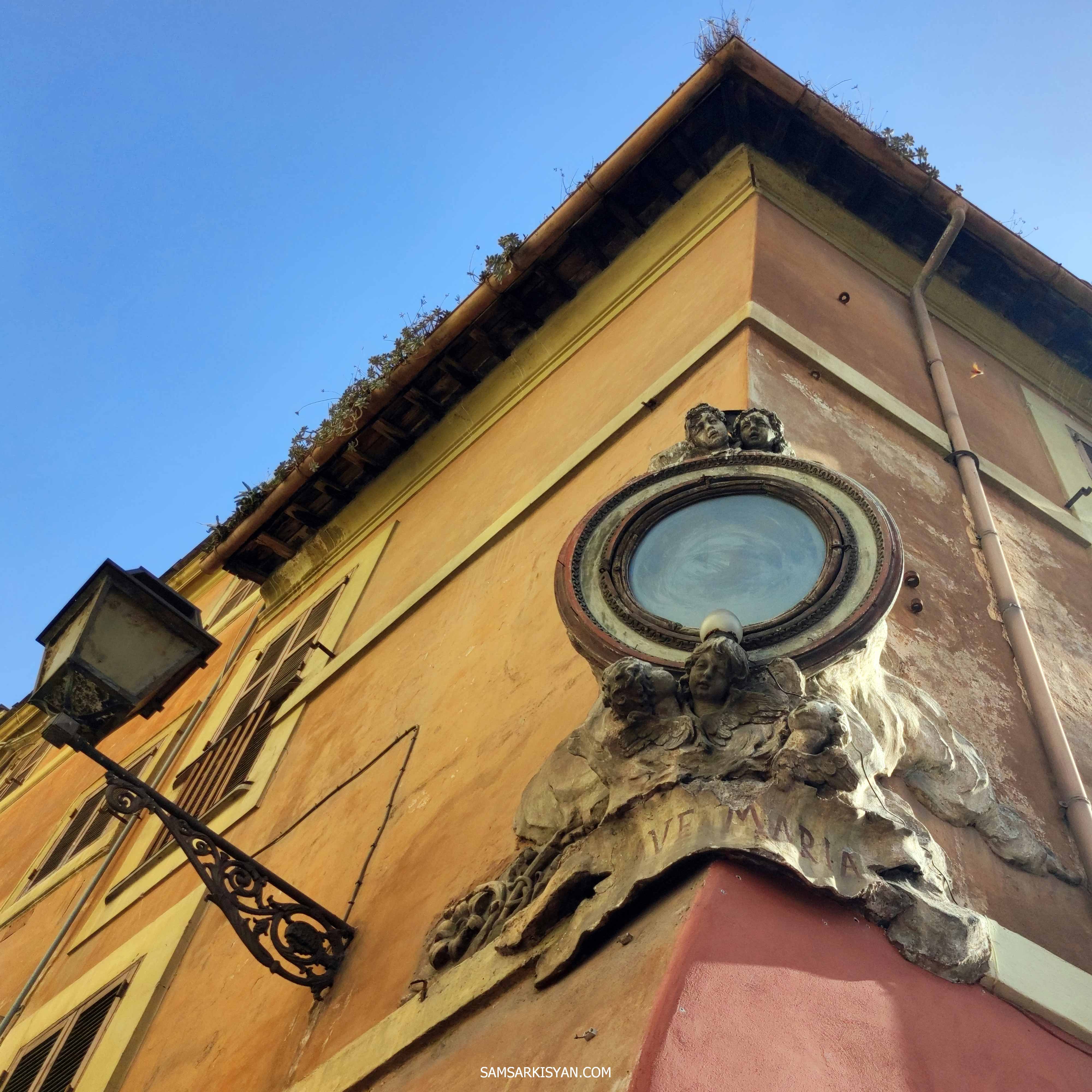 Decorations on the facades of a Roman buildings