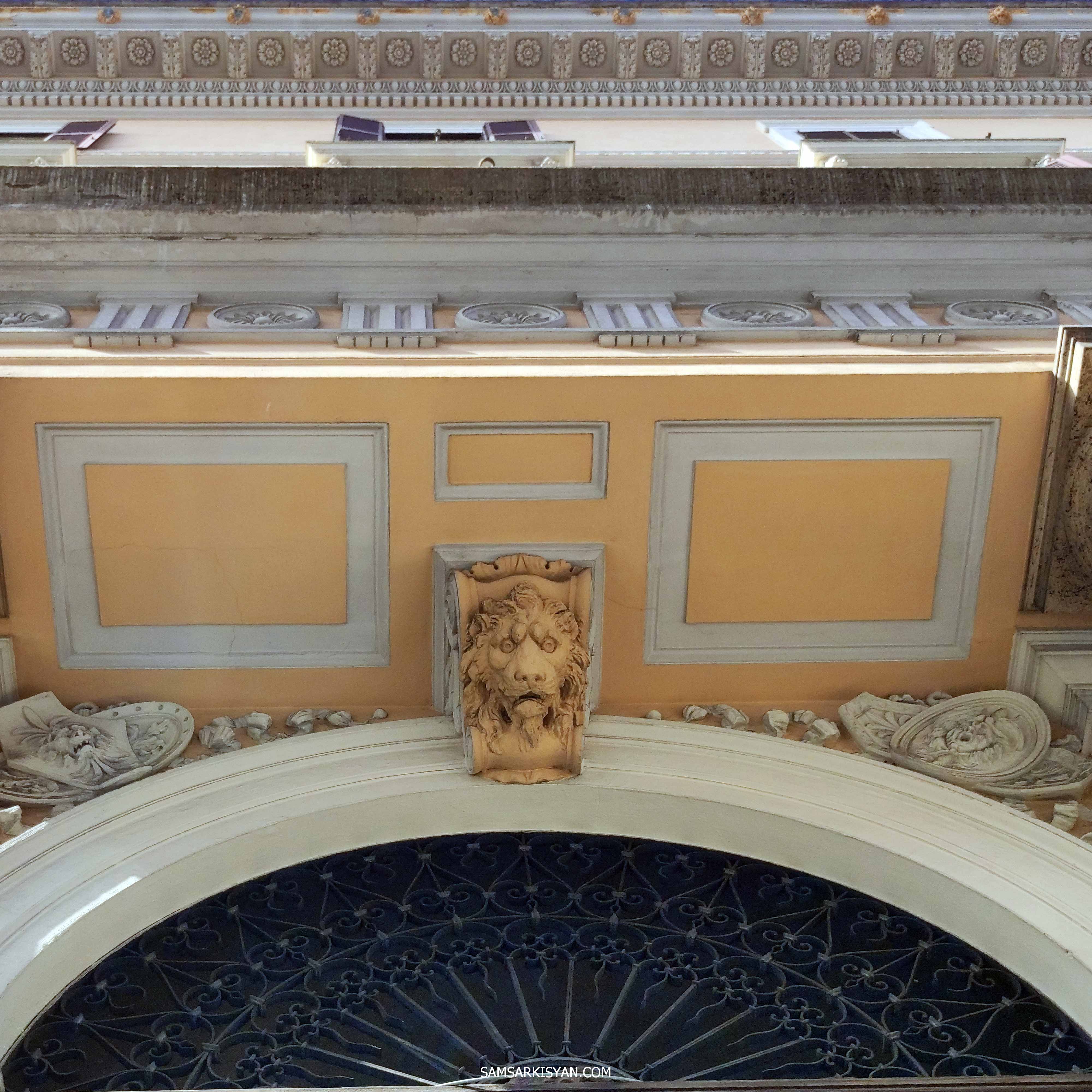 Decorations on the facades of a Roman buildings