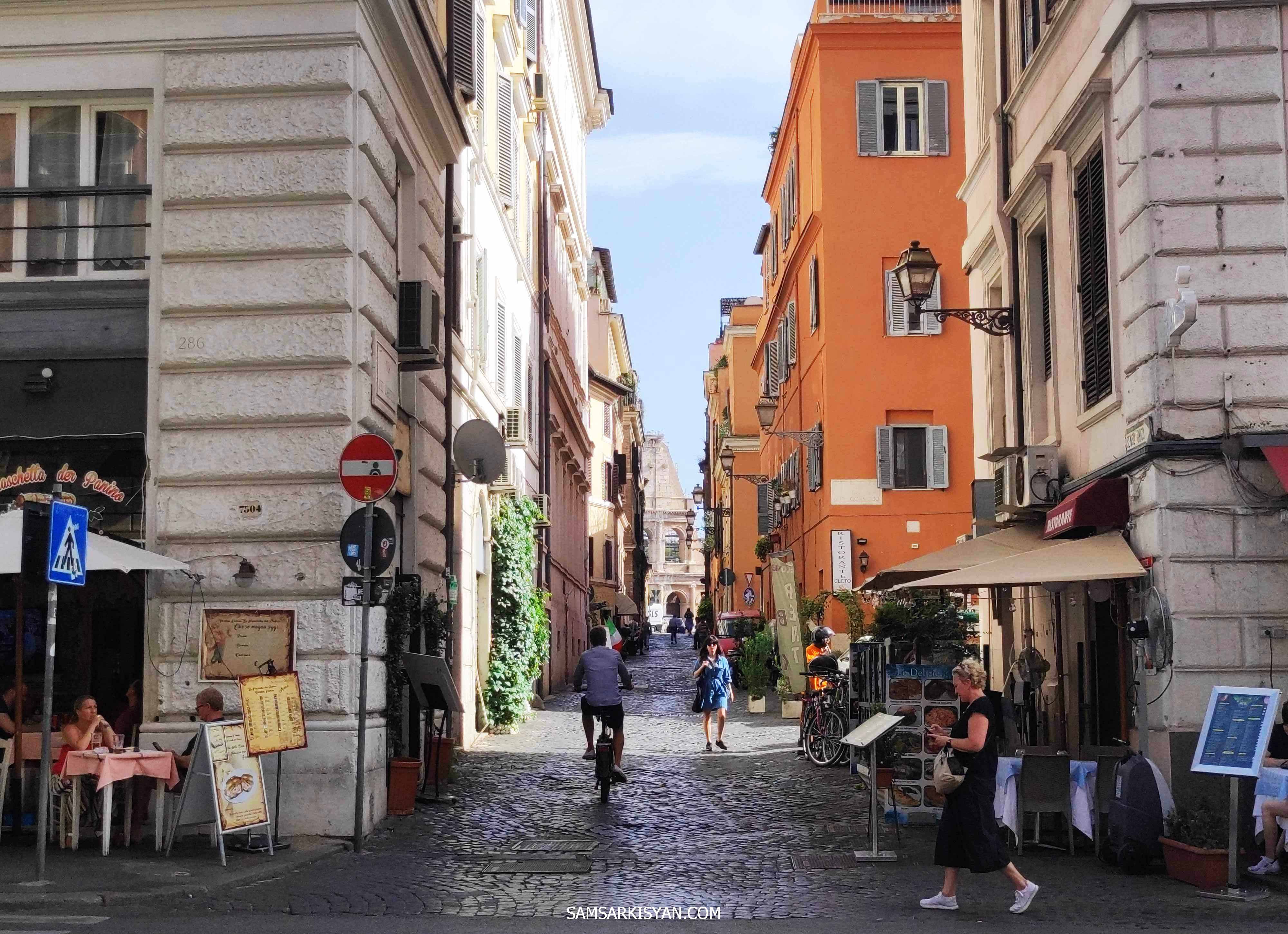 View of Colloseum from Via Cavour, Monti, Rome