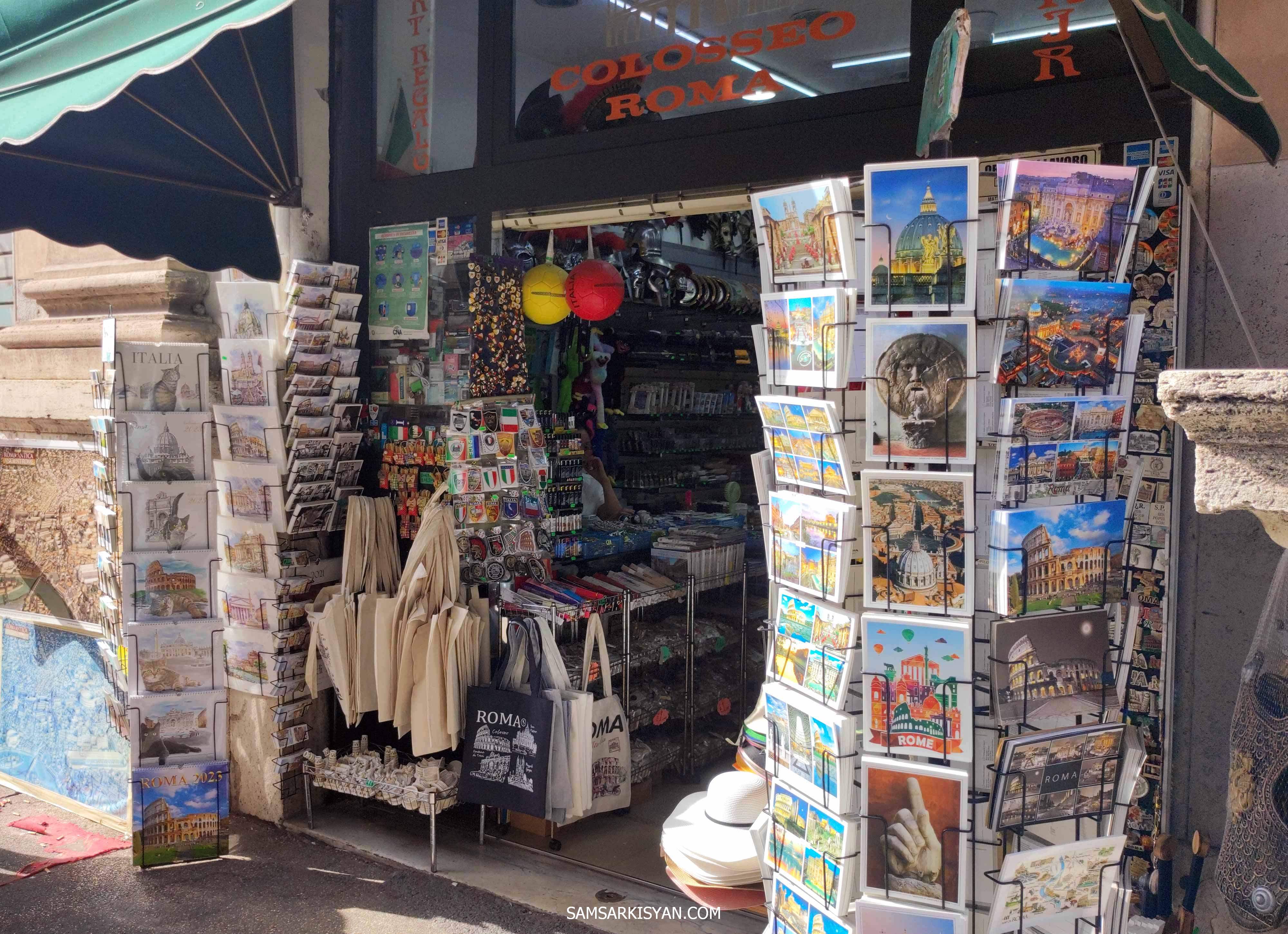 Gifts shop, Rome